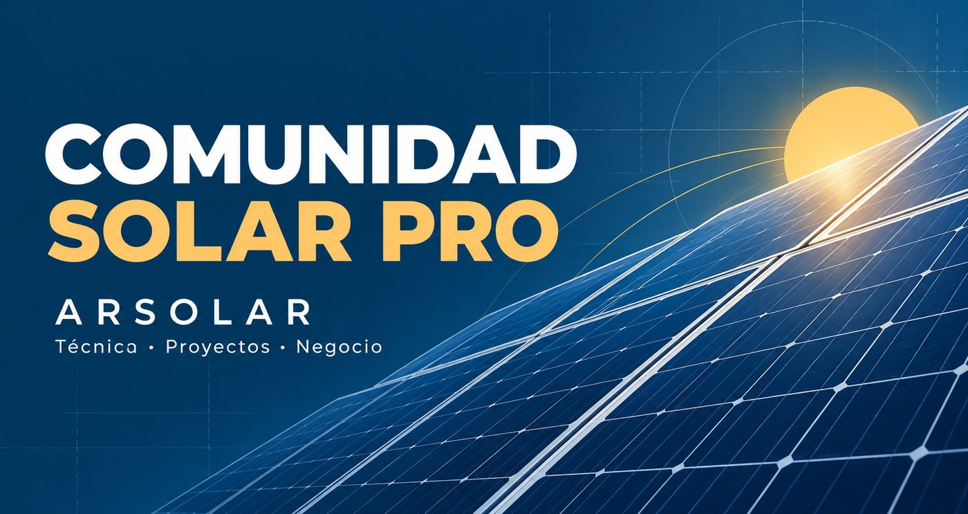 Comunidad Solar Pro de ARSOLAR: técnica, proyectos y negocio